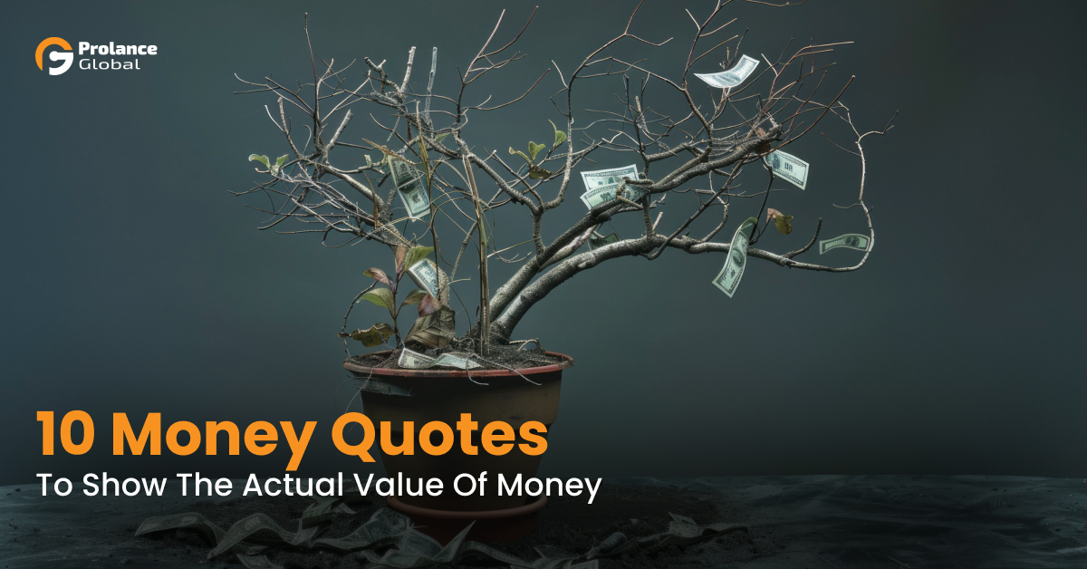 Dollars on Plants | Plant of money | with text 10 money quotes